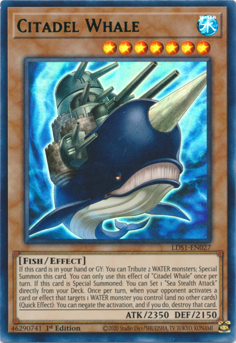 Citadel Whale (Green) [LDS1-EN027] Ultra Rare | Clutch Gaming