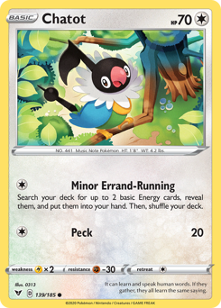 Chatot (139/185) [Sword & Shield: Vivid Voltage] | Clutch Gaming