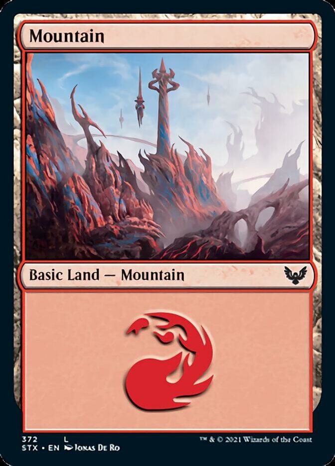 Mountain (372) [Strixhaven: School of Mages] | Clutch Gaming