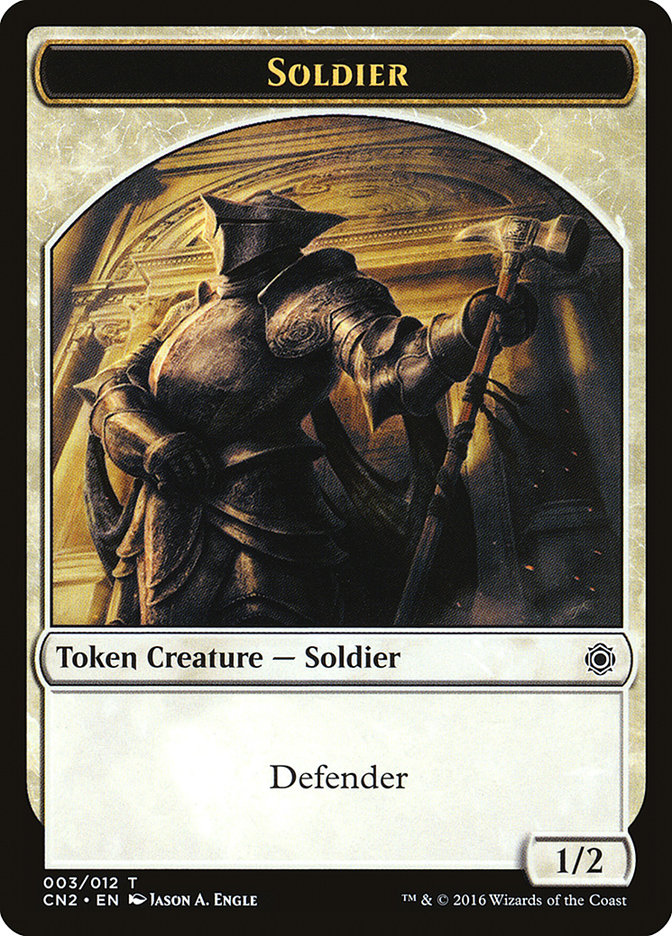 Soldier Token (003/012) [Conspiracy: Take the Crown Tokens] | Clutch Gaming