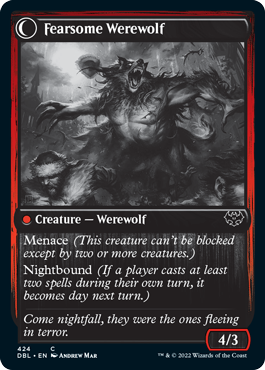 Fearful Villager // Fearsome Werewolf [Innistrad: Double Feature] | Clutch Gaming