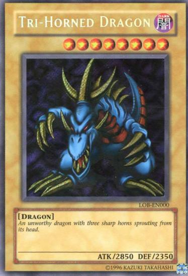 Tri-Horned Dragon [LOB-EN000] Secret Rare | Clutch Gaming