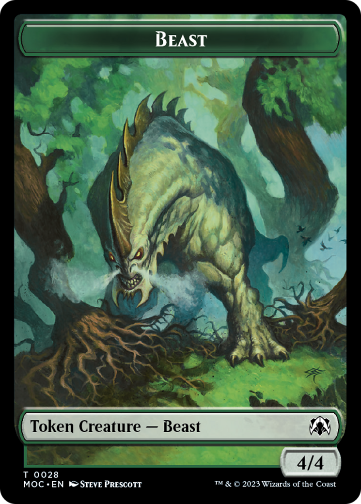 Thopter // Beast Double-Sided Token [March of the Machine Commander Tokens] | Clutch Gaming