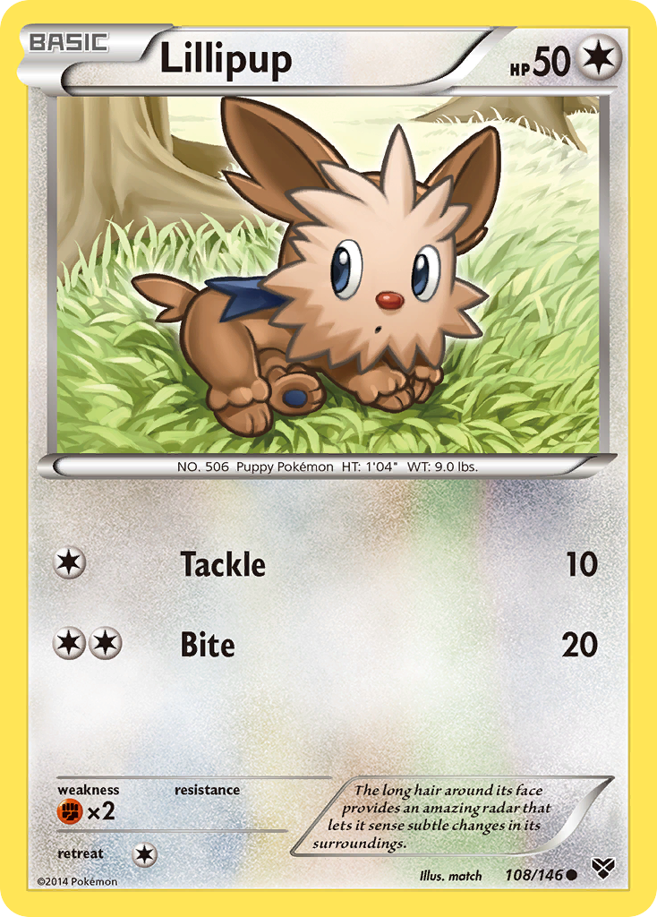 Lillipup (108/146) [XY: Base Set] | Clutch Gaming