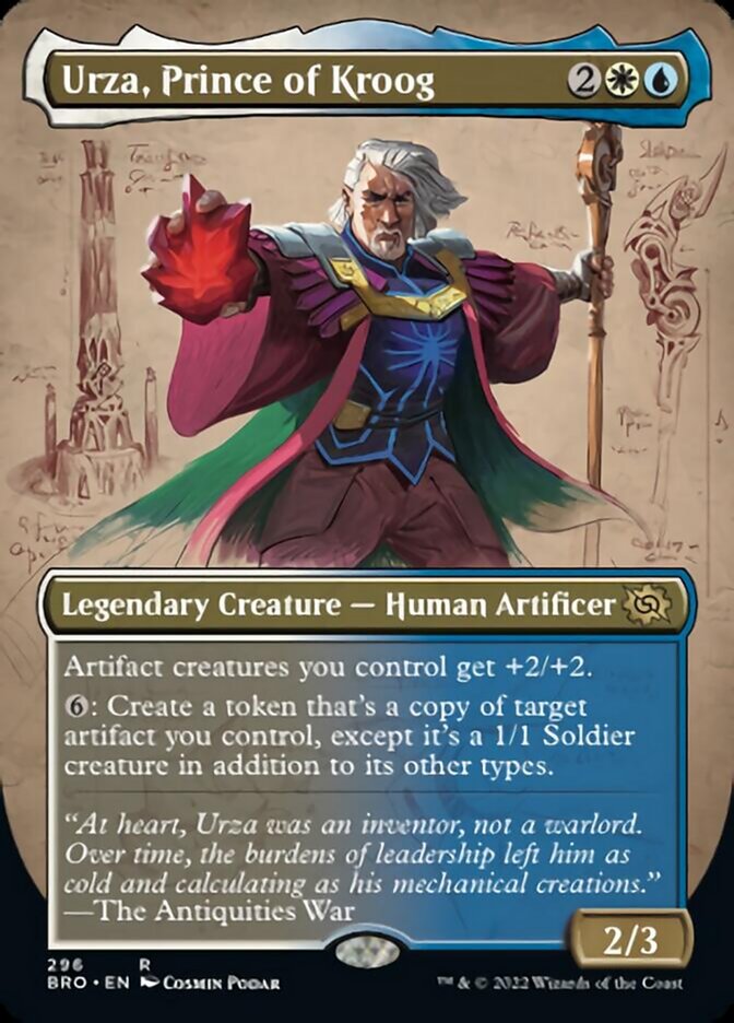 Urza, Prince of Kroog (Borderless Alternate Art) [The Brothers' War] | Clutch Gaming