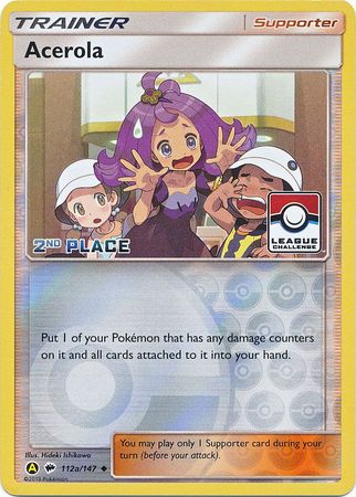 Acerola (112a/147) (League Promo 2nd Place) [Sun & Moon: Burning Shadows] | Clutch Gaming