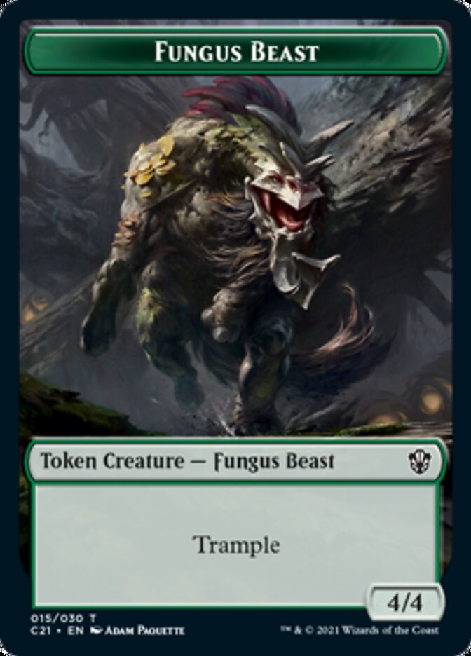 Demon // Fungus Beast Double-Sided Token [Commander 2021 Tokens] | Clutch Gaming