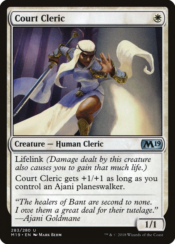 Court Cleric [Core Set 2019] | Clutch Gaming