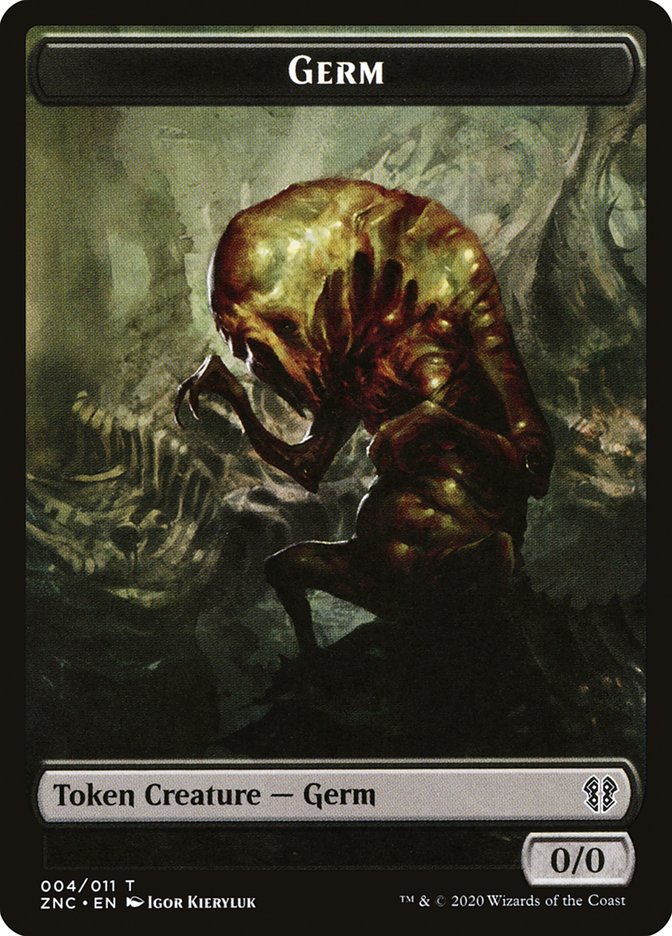 Faerie Rogue // Germ Double-Sided Token [Zendikar Rising Commander Tokens] | Clutch Gaming