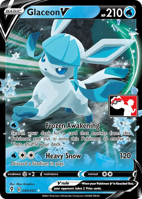 Glaceon V (040/203) [Prize Pack Series One] | Clutch Gaming