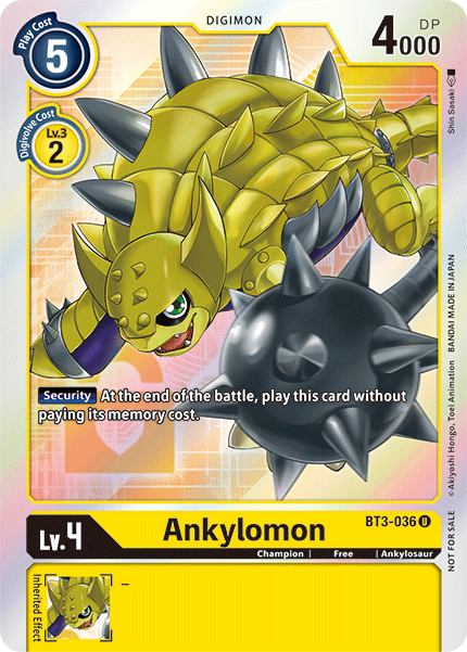 Ankylomon [BT3-036] (Buy-A-Box Promo) [Release Special Booster Ver.1.5 Promos] | Clutch Gaming