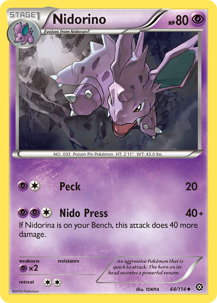 Nidorino (44/114) [XY: Steam Siege] | Clutch Gaming