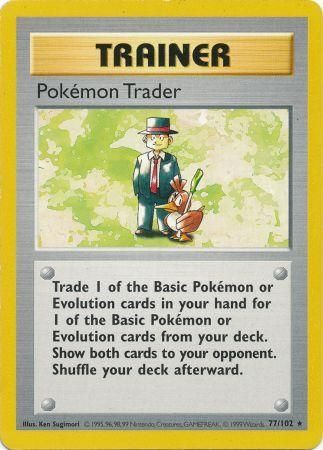 Pokemon Trader (77/102) [Base Set Shadowless Unlimited] | Clutch Gaming