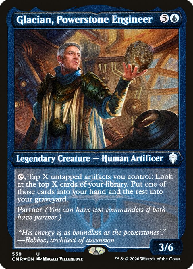 Glacian, Powerstone Engineer (Etched) [Commander Legends] | Clutch Gaming