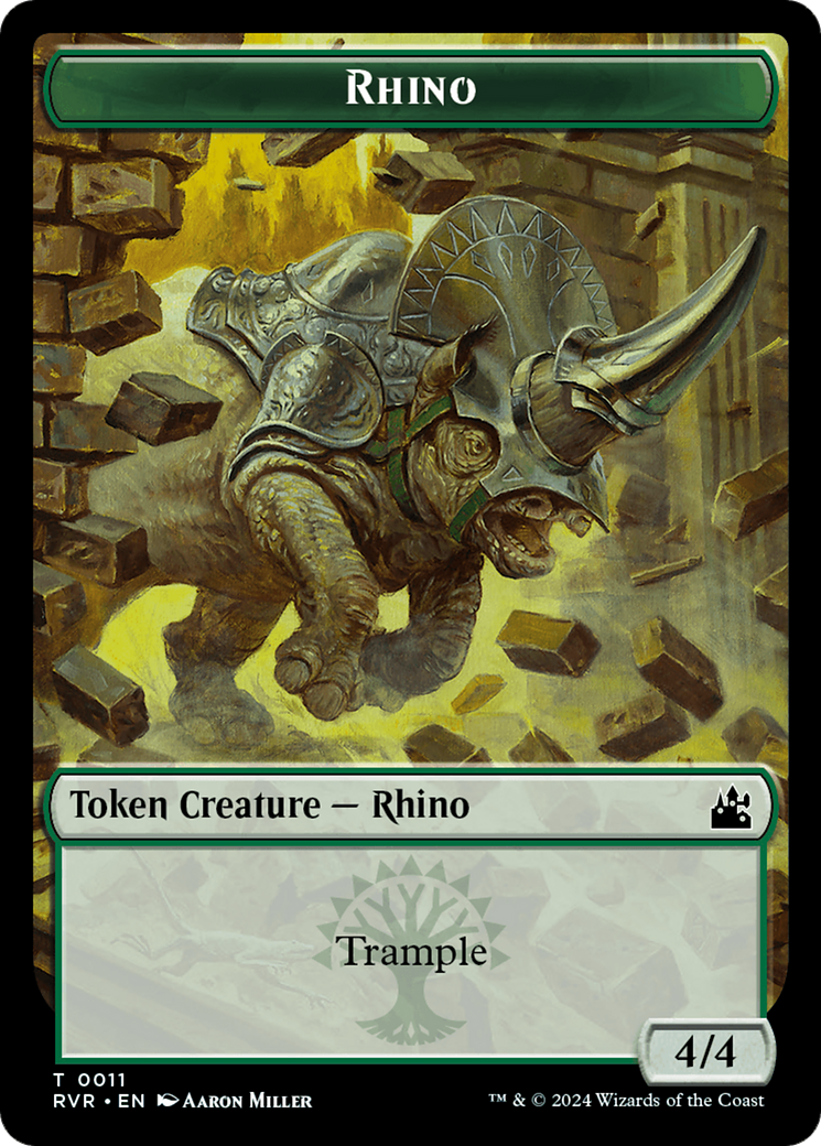 Rhino Token [Ravnica Remastered Tokens] | Clutch Gaming