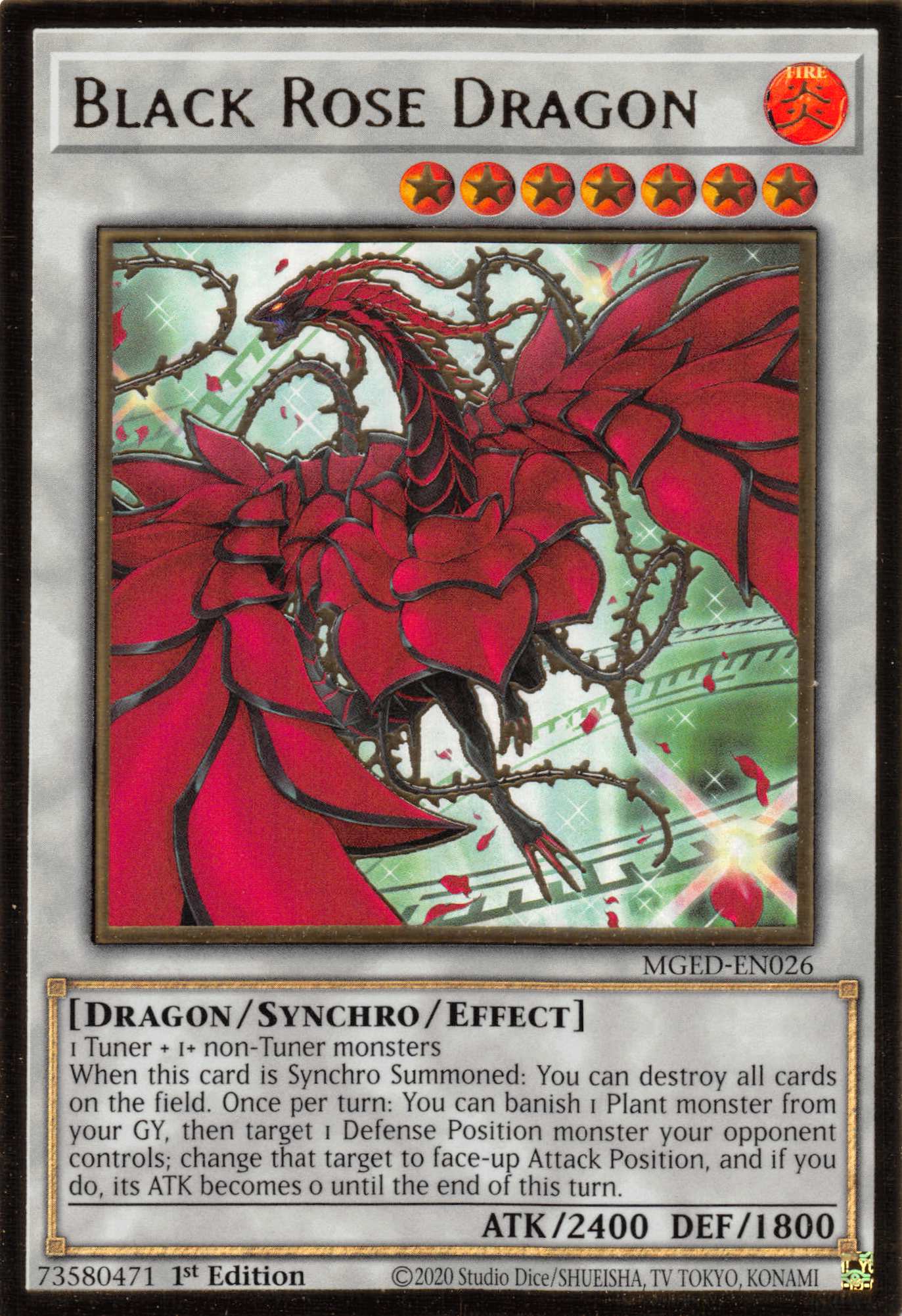 Black Rose Dragon (Alternate Art) [MGED-EN026] Gold Rare | Clutch Gaming