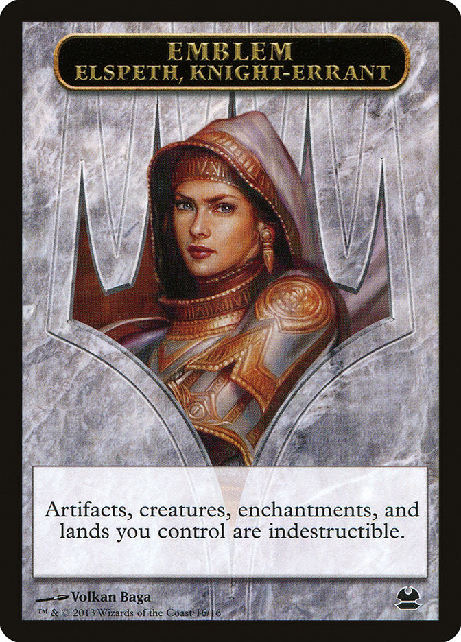 Elspeth, Knight-Errant Emblem [Modern Masters Tokens] | Clutch Gaming