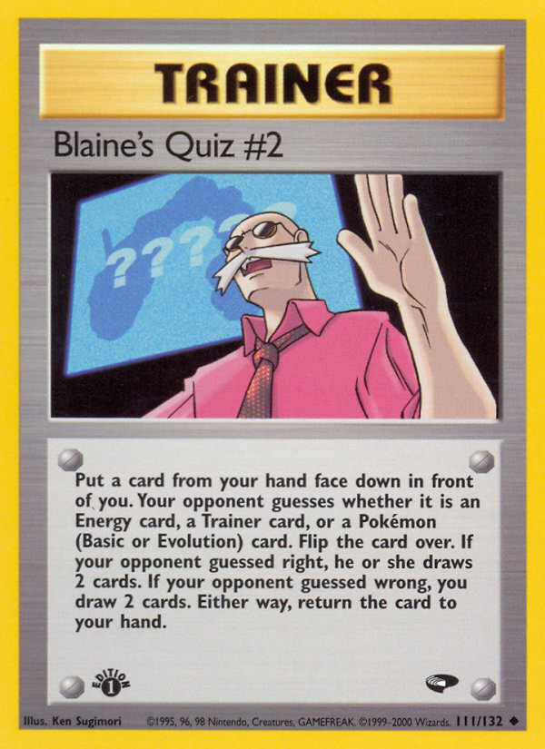 Blaine's Quiz #2 (111/132) [Gym Challenge 1st Edition] | Clutch Gaming