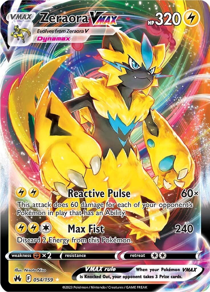 Zeraora VMAX (054/159) [Sword & Shield: Crown Zenith] | Clutch Gaming