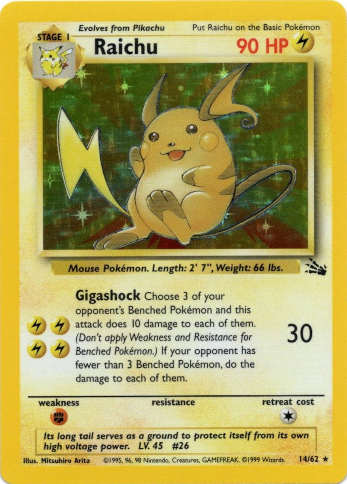 Raichu (14/62) [Fossil Unlimited] | Clutch Gaming