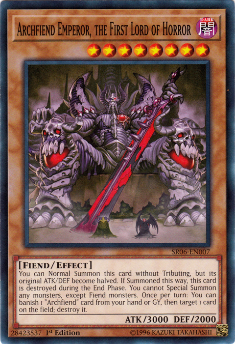 Archfiend Emperor, the First Lord of Horror [SR06-EN007] Common | Clutch Gaming