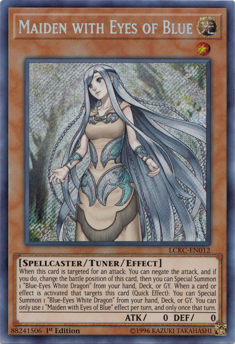 Maiden with Eyes of Blue [LCKC-EN012] Secret Rare | Clutch Gaming