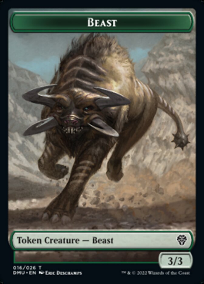 Kavu // Beast Double-Sided Token [Dominaria United Commander Tokens] | Clutch Gaming