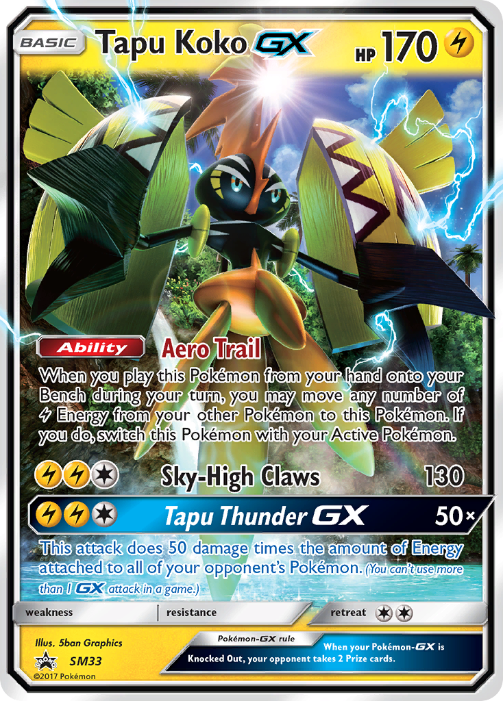 Tapu Koko GX (SM33) [Sun & Moon: Black Star Promos] | Clutch Gaming