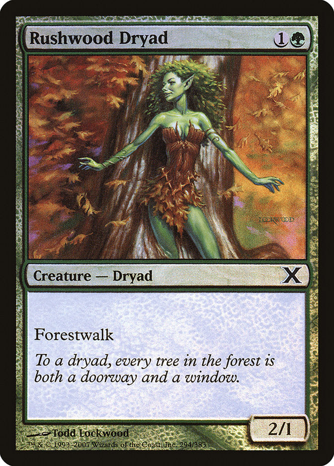 Rushwood Dryad (Premium Foil) [Tenth Edition] | Clutch Gaming