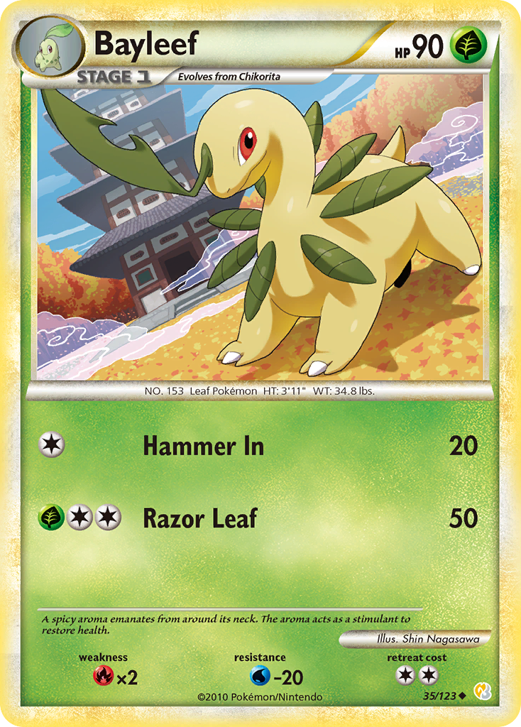 Bayleef (35/123) [HeartGold & SoulSilver: Base Set] | Clutch Gaming