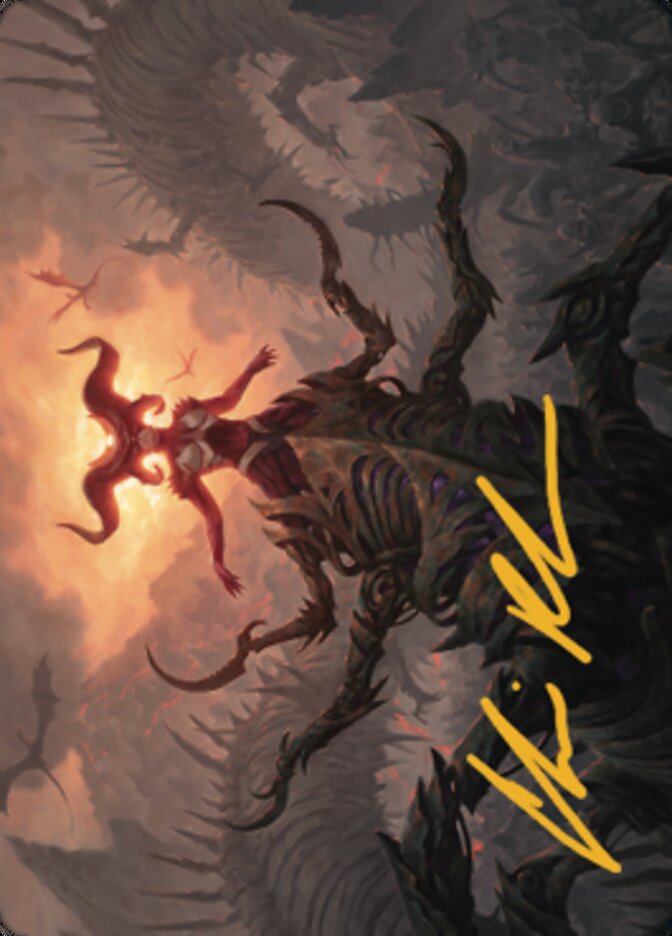 Sheoldred, the Apocalypse Art Card (Gold-Stamped Signature) [Dominaria United Art Series] | Clutch Gaming
