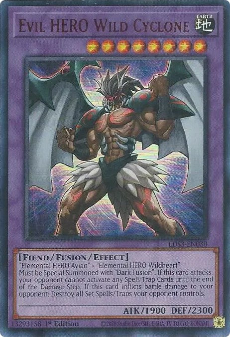 Evil HERO Wild Cyclone (Red) [LDS3-EN030] Ultra Rare | Clutch Gaming