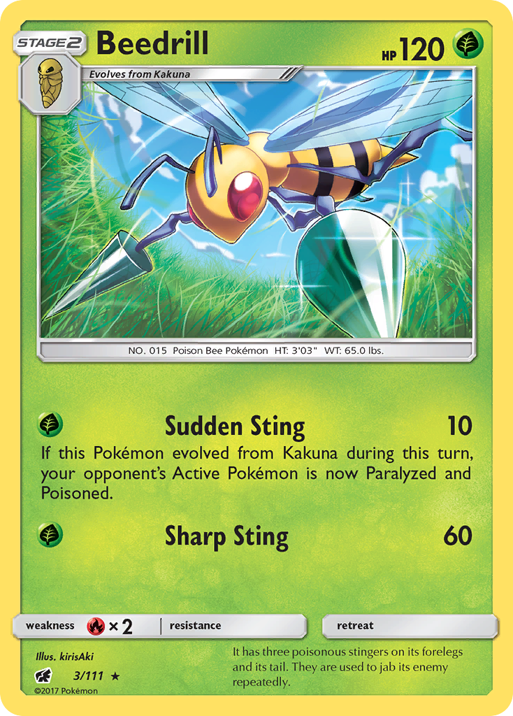 Beedrill (3/111) [Sun & Moon: Crimson Invasion] | Clutch Gaming