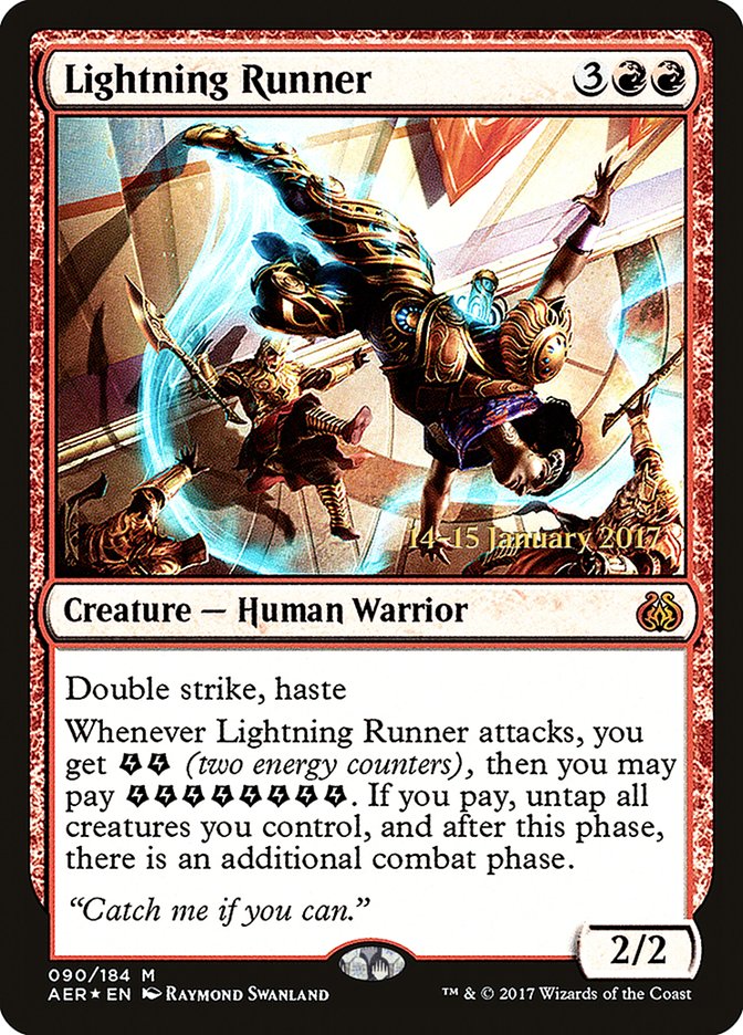 Lightning Runner [Aether Revolt Prerelease Promos] | Clutch Gaming