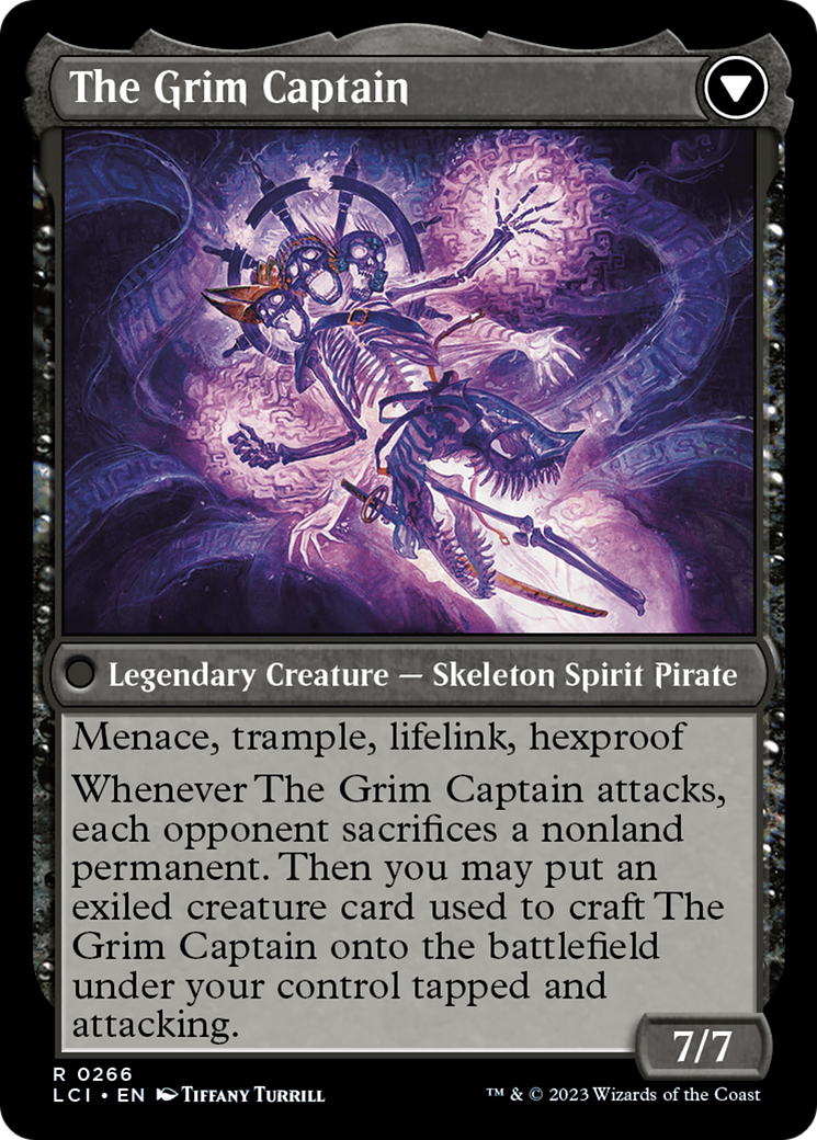 Throne of the Grim Captain // The Grim Captain [The Lost Caverns of Ixalan Prerelease Cards] | Clutch Gaming