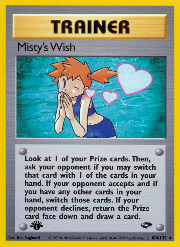 Misty's Wish (108/132) [Gym Challenge 1st Edition] | Clutch Gaming