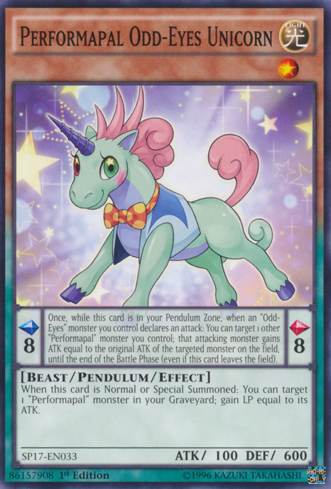 Performapal Odd-Eyes Unicorn [SP17-EN033] Common | Clutch Gaming