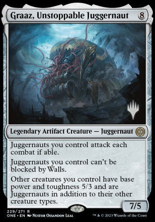 Graaz, Unstoppable Juggernaut (Promo Pack) [Phyrexia: All Will Be One Promos] | Clutch Gaming