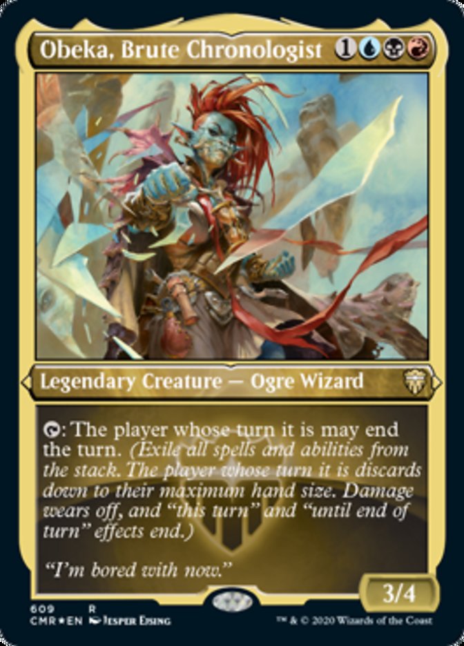 Obeka, Brute Chronologist (Etched) [Commander Legends] | Clutch Gaming