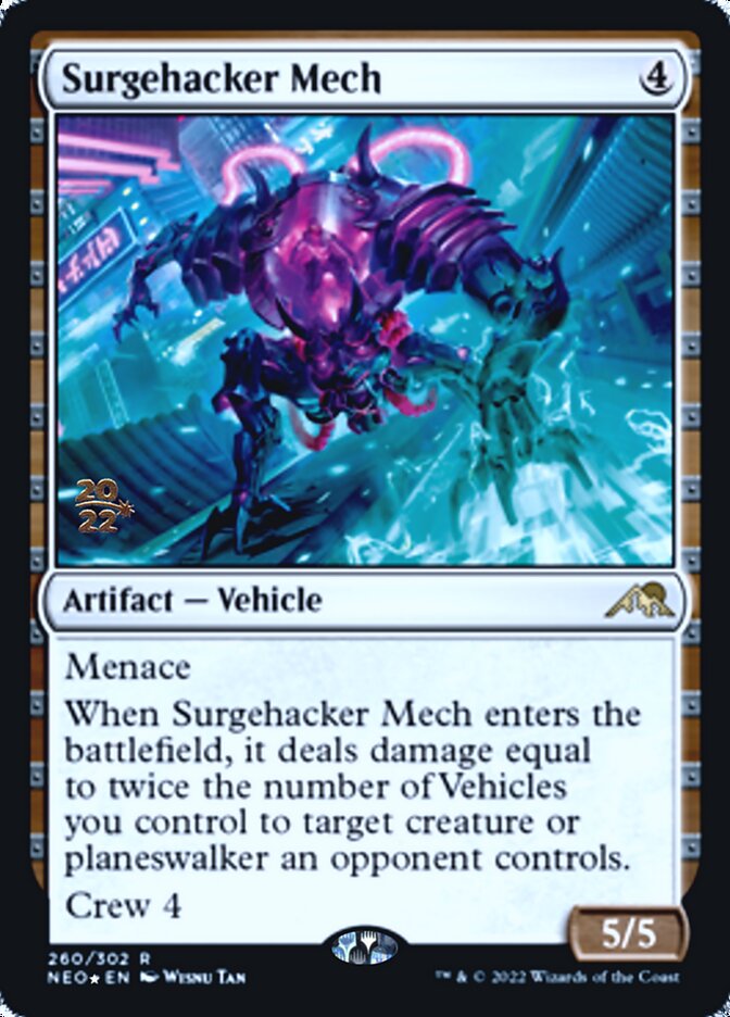 Surgehacker Mech [Kamigawa: Neon Dynasty Prerelease Promos] | Clutch Gaming