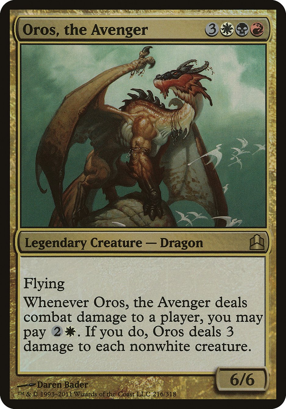 Oros, the Avenger (Oversized) [Commander 2011 Oversized] | Clutch Gaming