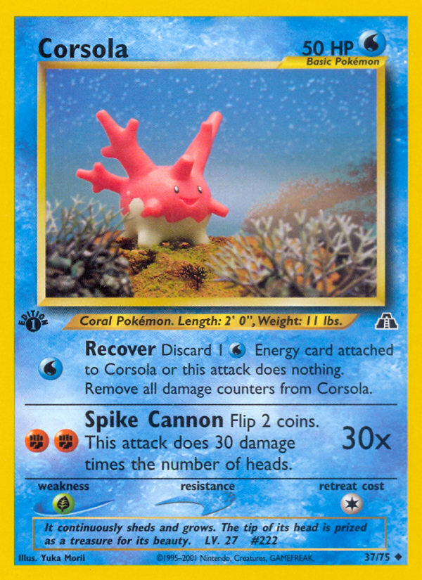 Corsola (37/75) [Neo Discovery 1st Edition] | Clutch Gaming