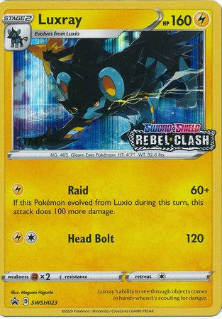 Luxray (SWSH023) (Staff Prerelease Promo) [Sword & Shield: Black Star Promos] | Clutch Gaming