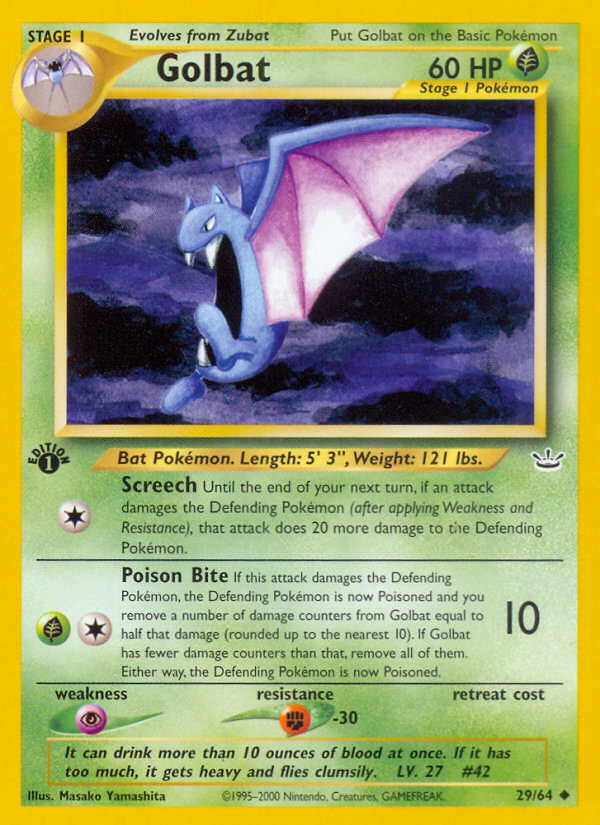 Golbat (29/64) [Neo Revelation 1st Edition] | Clutch Gaming