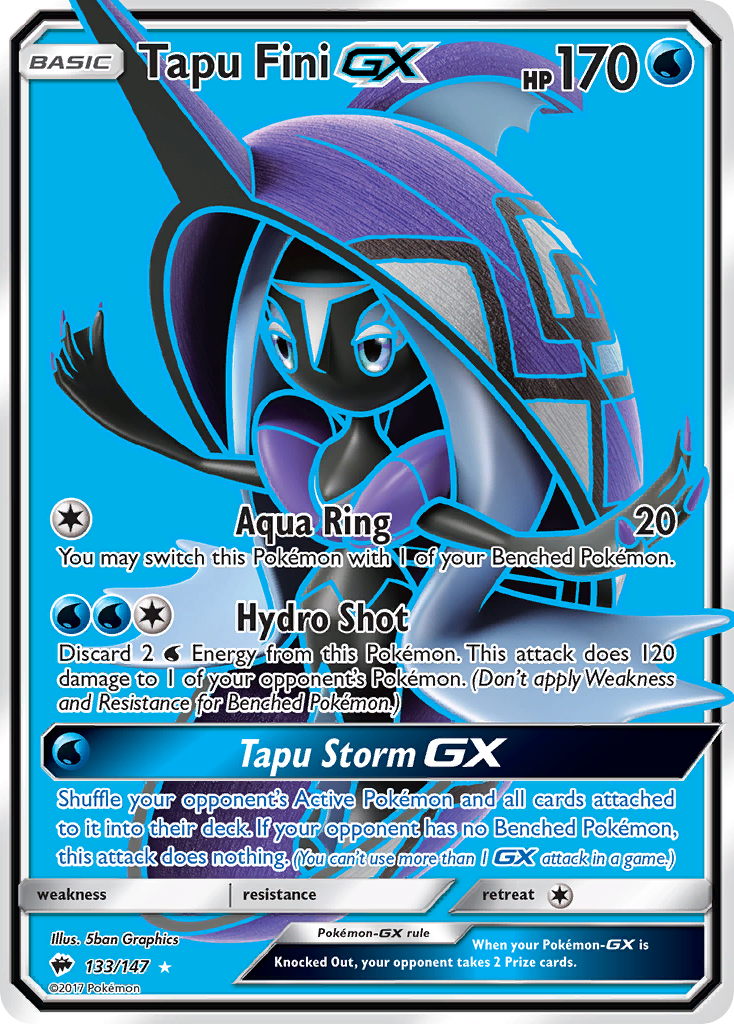 Tapu Fini GX (133/147) [Sun & Moon: Burning Shadows] | Clutch Gaming