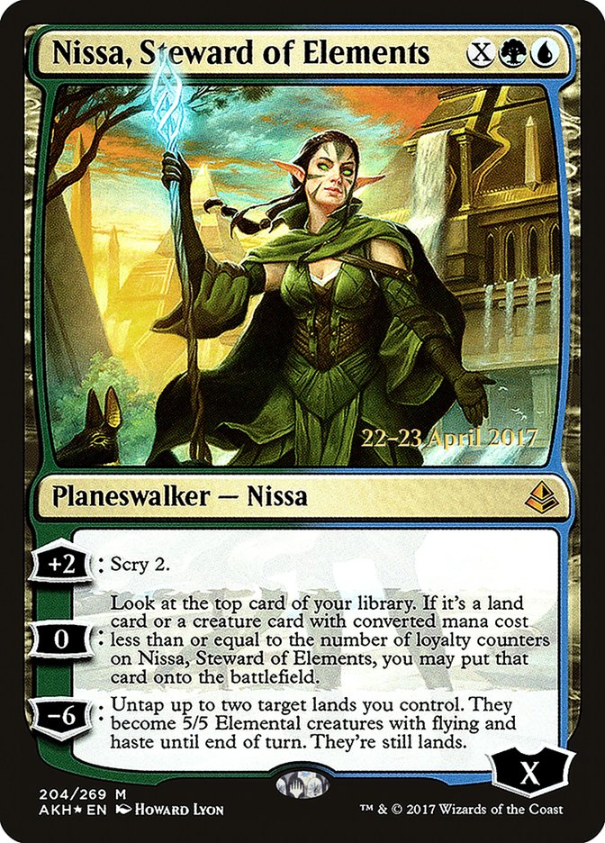 Nissa, Steward of Elements [Amonkhet Prerelease Promos] | Clutch Gaming