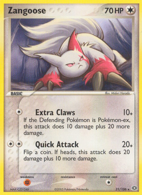 Zangoose (21/106) [EX: Emerald] | Clutch Gaming