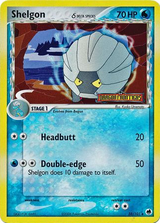 Shelgon (38/101) (Delta Species) (Stamped) [EX: Dragon Frontiers] | Clutch Gaming