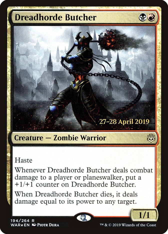 Dreadhorde Butcher [War of the Spark Prerelease Promos] | Clutch Gaming