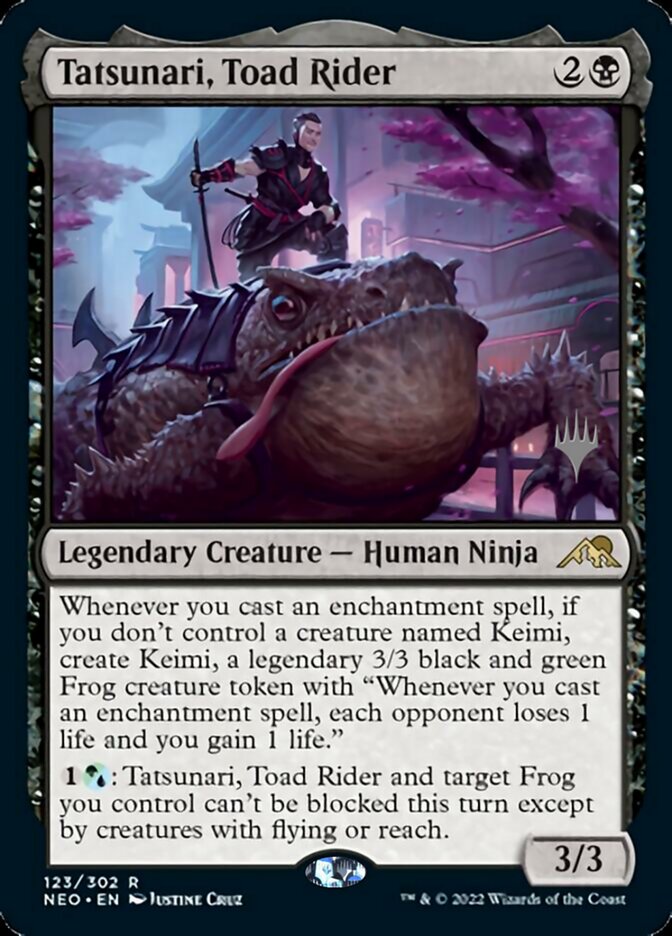 Tatsunari, Toad Rider (Promo Pack) [Kamigawa: Neon Dynasty Promos] | Clutch Gaming